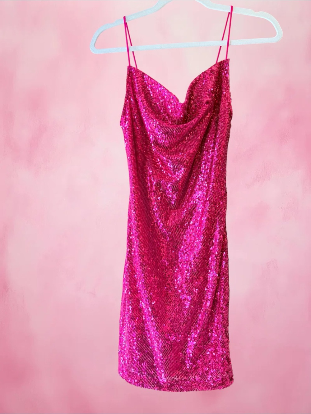 Dollskill Motel  Fuchsia Sequin  Slip Dress